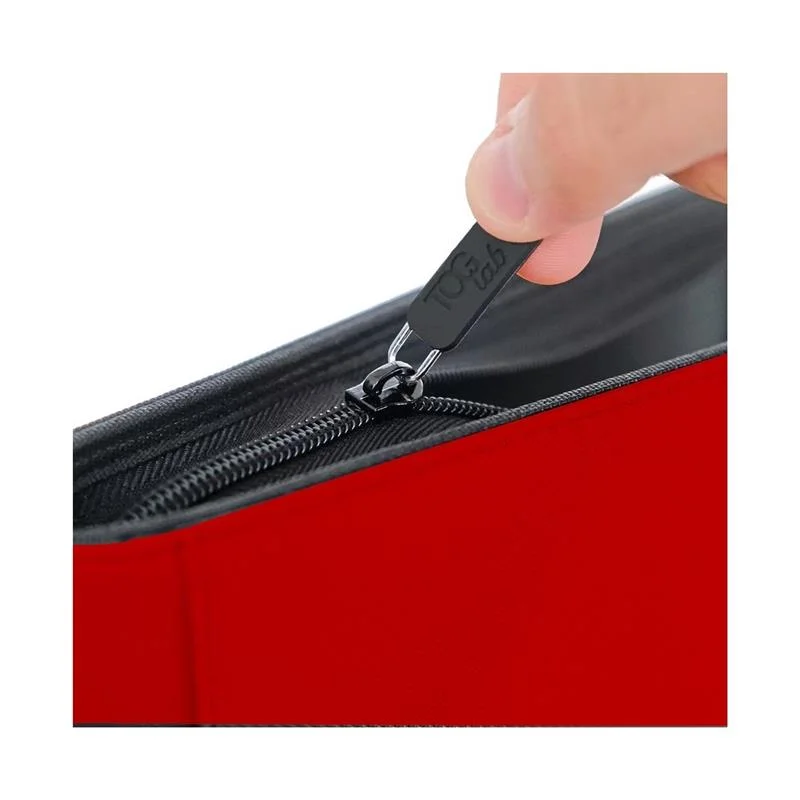 TCGLab 4-Pocket Zippered Toploader Binder (112 Toploaders) - Red
